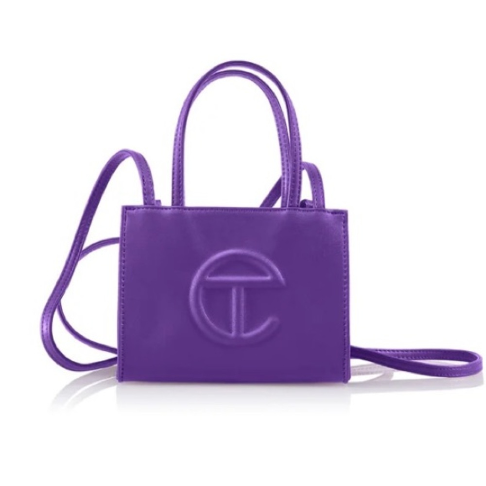 Telfar small shopping bag in grape